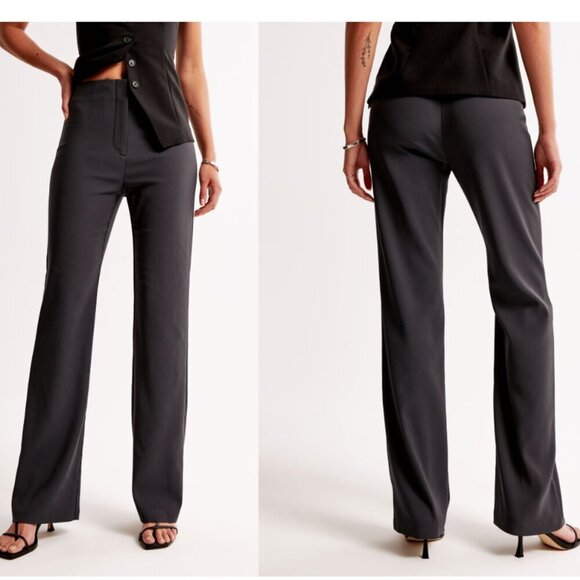 Abercrombie & Fitch | High Rise Slim Boot Trouser In Evening Grey (29/8-Short) - Picture 3 of 16